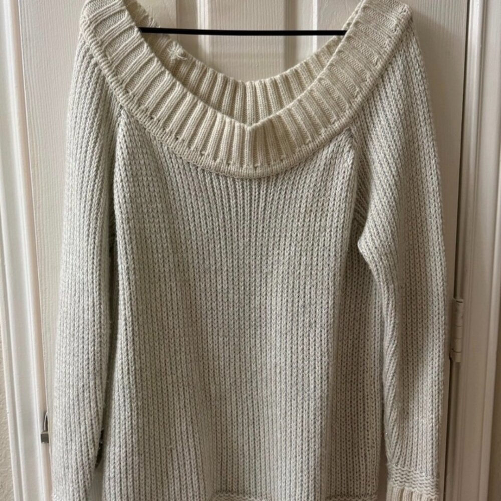 Maurices Off-the-Shoulder Cream Sweater